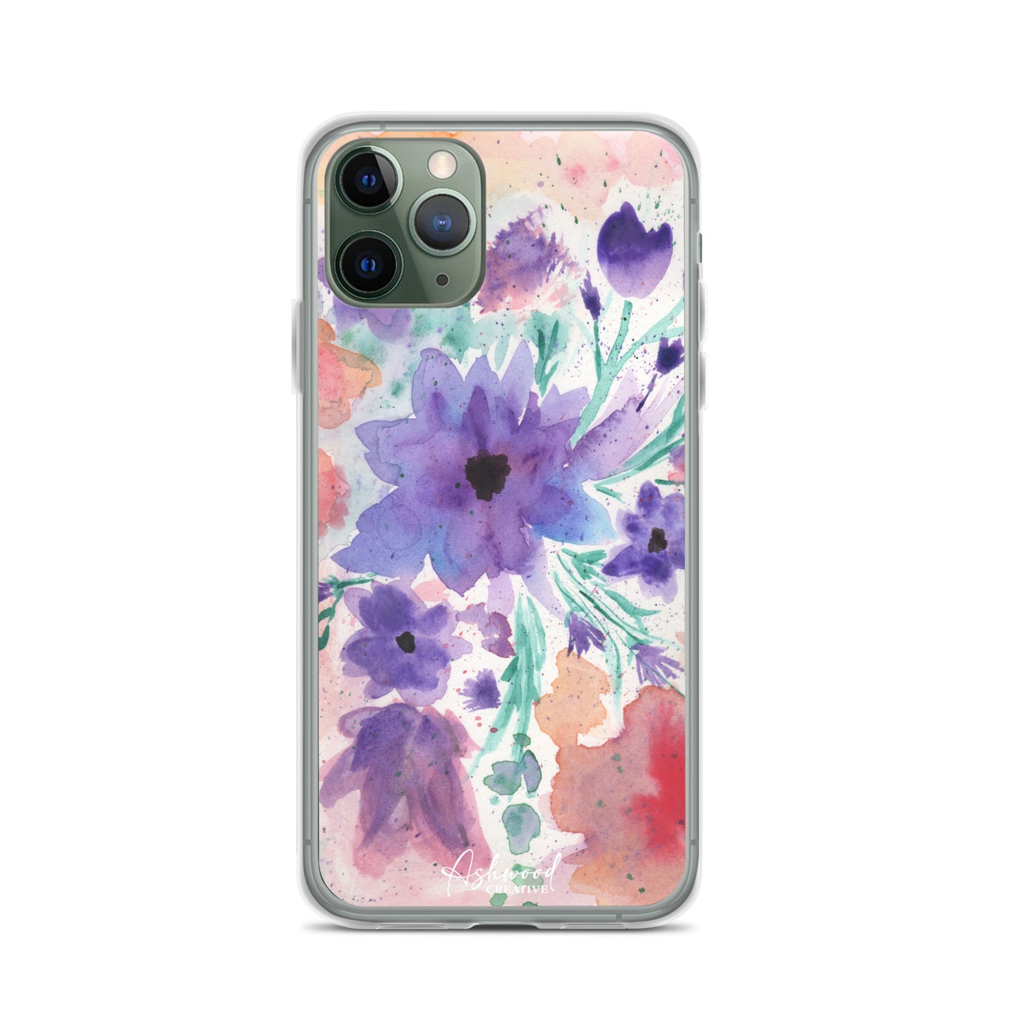 Watercolor Purple Flowers Case for iPhone®