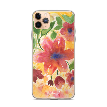 Watercolor Red Flowers Case for iPhone®