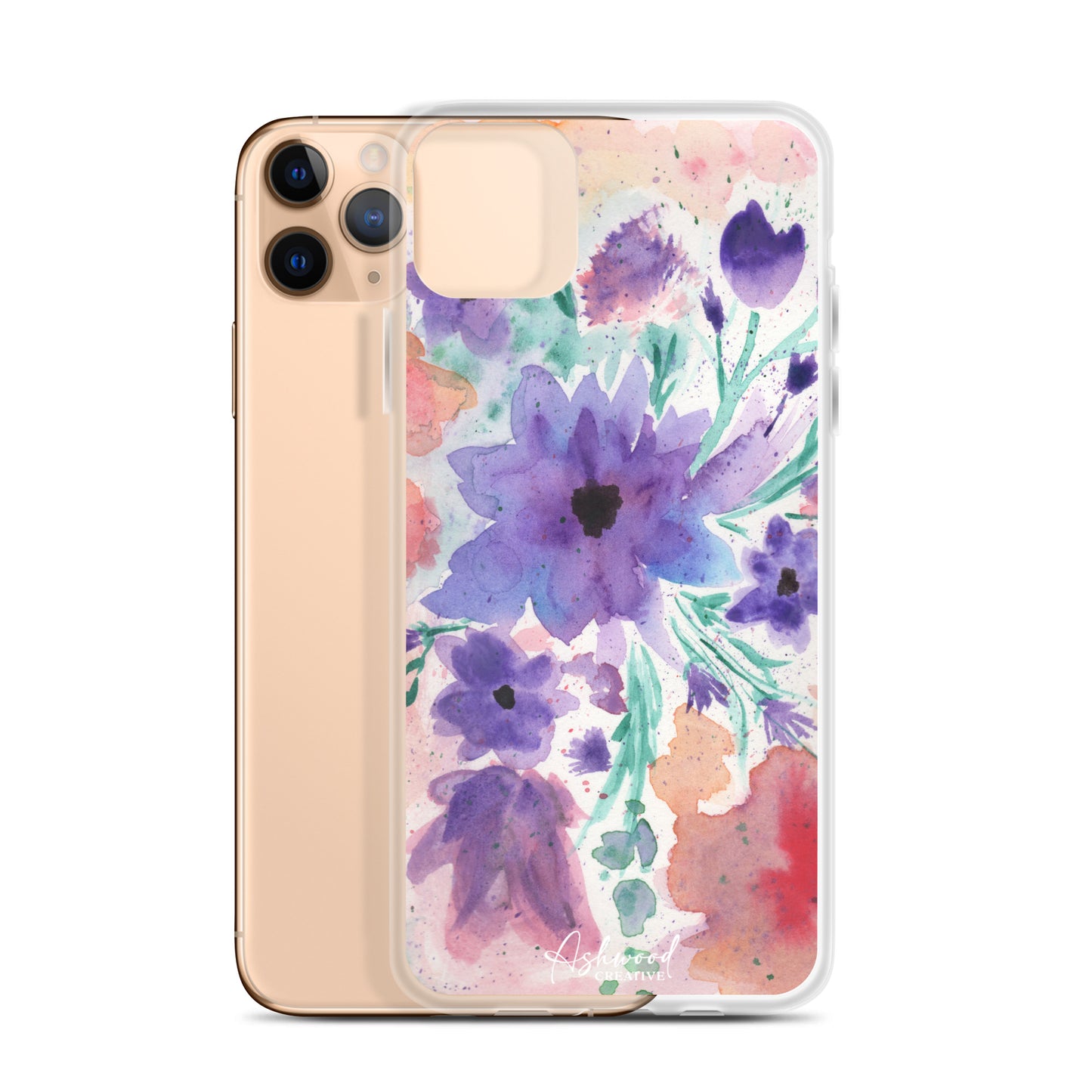 Watercolor Purple Flowers Case for iPhone®