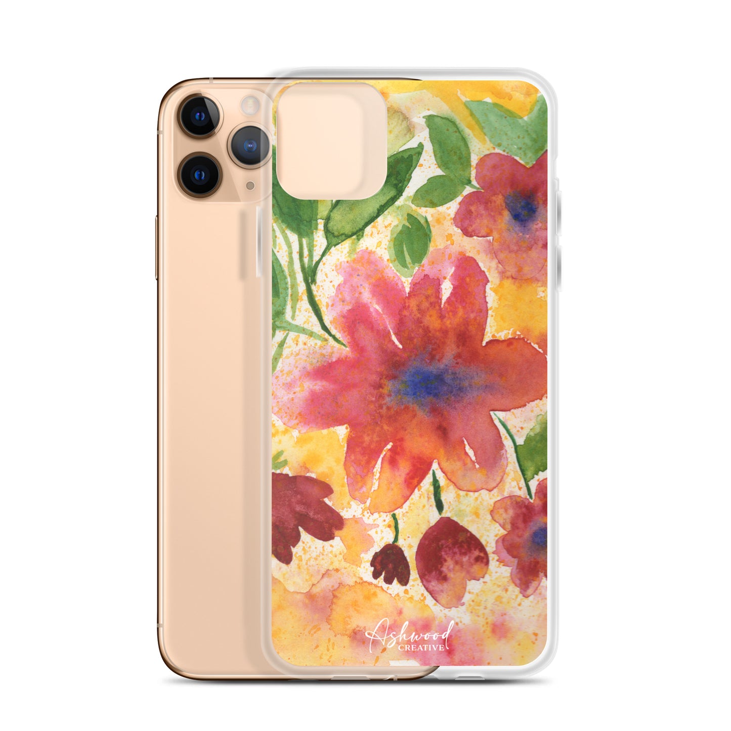 Watercolor Red Flowers Case for iPhone®