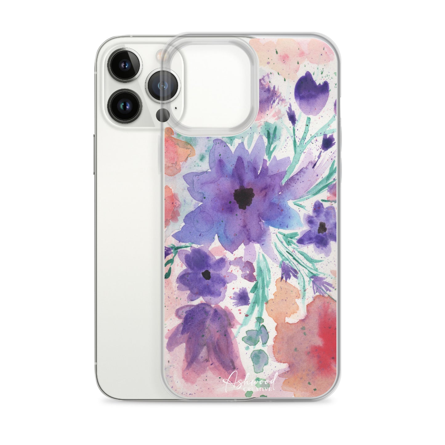 Watercolor Purple Flowers Case for iPhone®