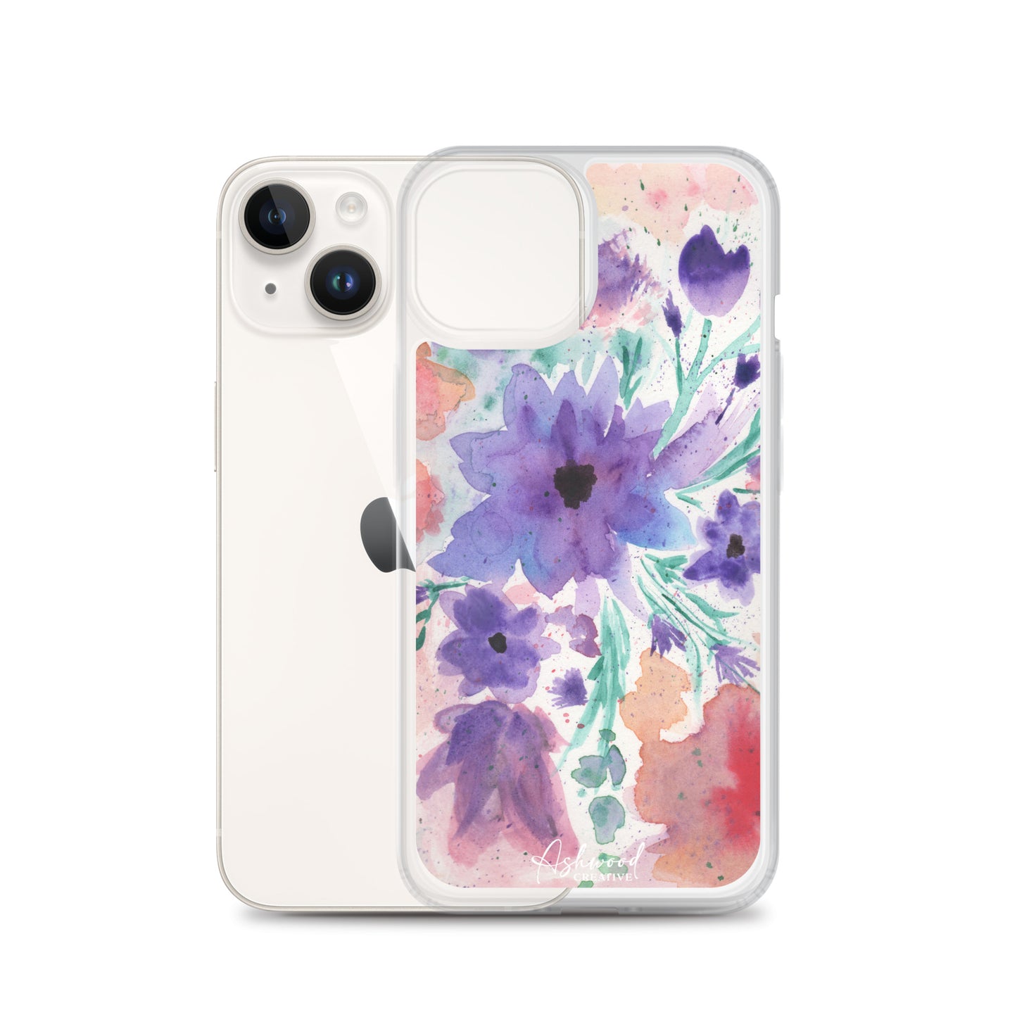 Watercolor Purple Flowers Case for iPhone®