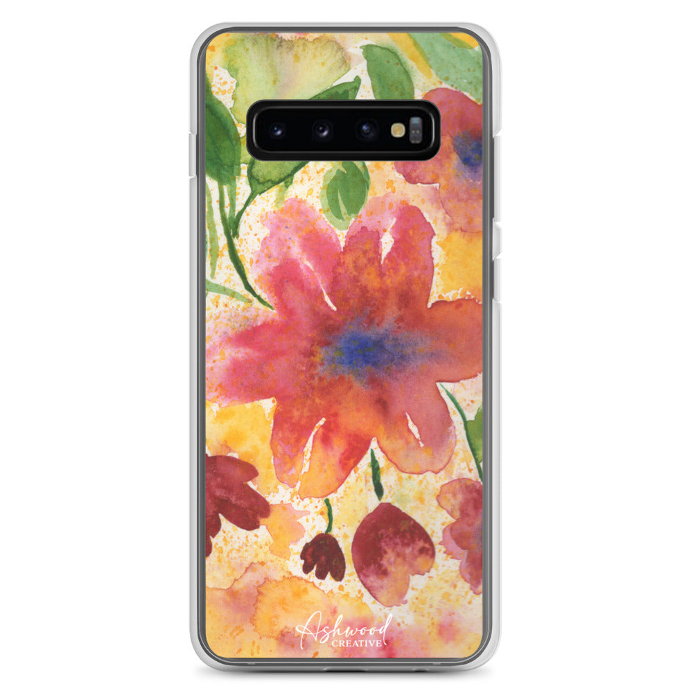 Watercolor Red Flowers Case for Samsung®