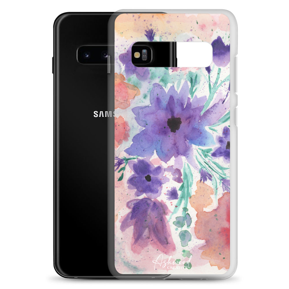 Watercolor Purple Flowers Case for Samsung®