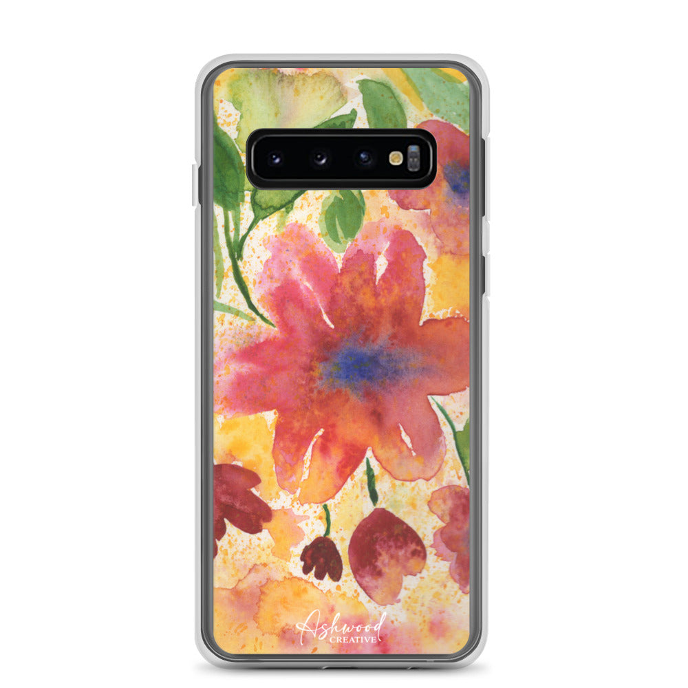 Watercolor Red Flowers Case for Samsung®