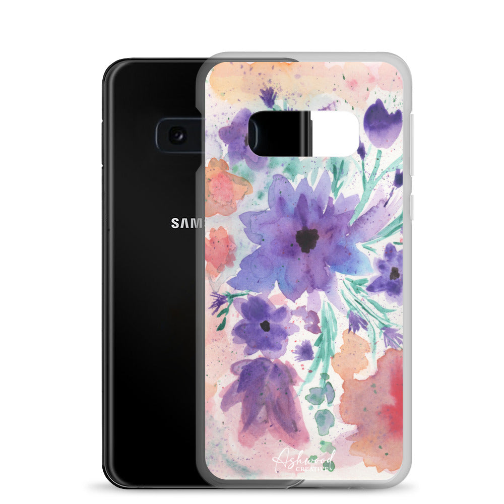 Watercolor Purple Flowers Case for Samsung®