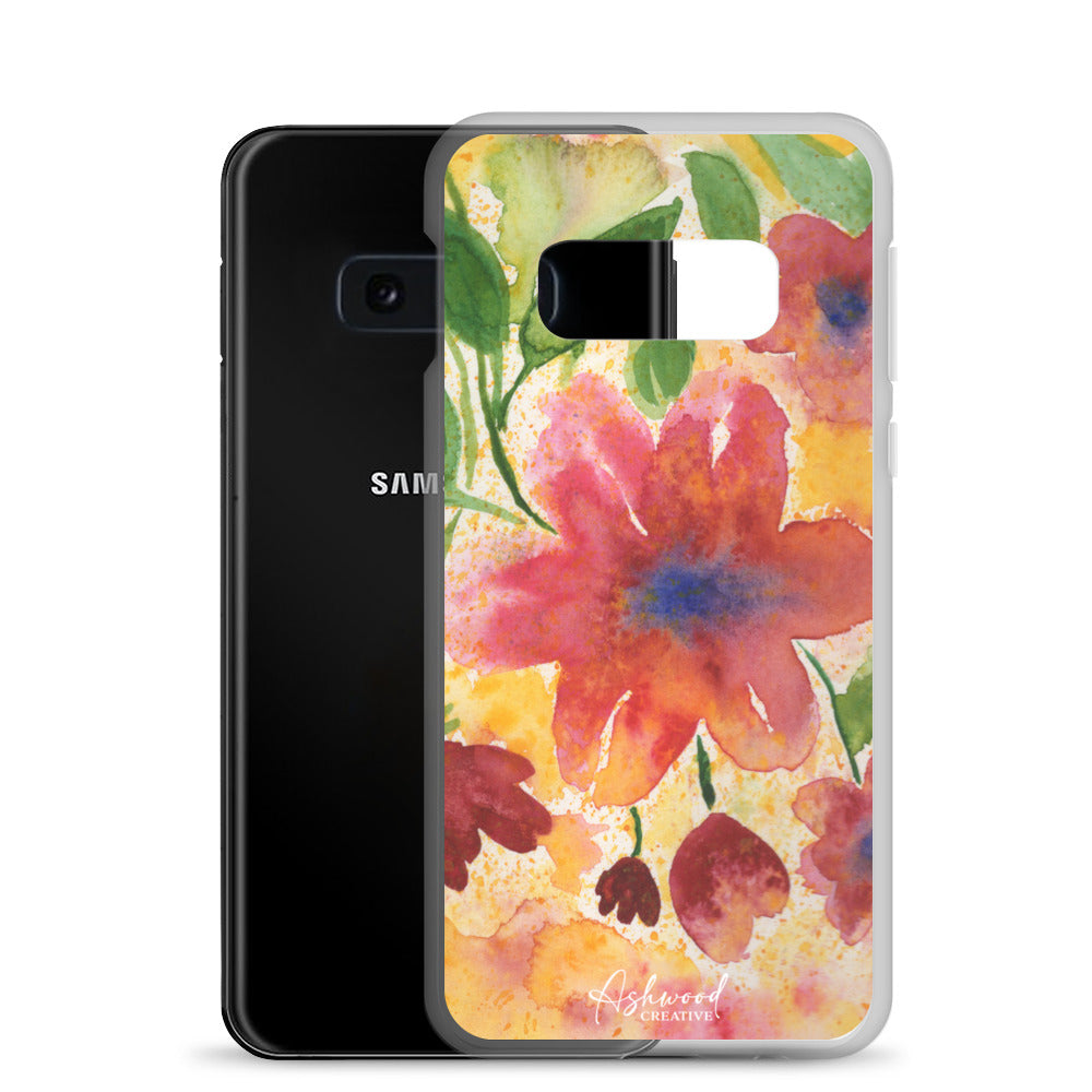 Watercolor Red Flowers Case for Samsung®