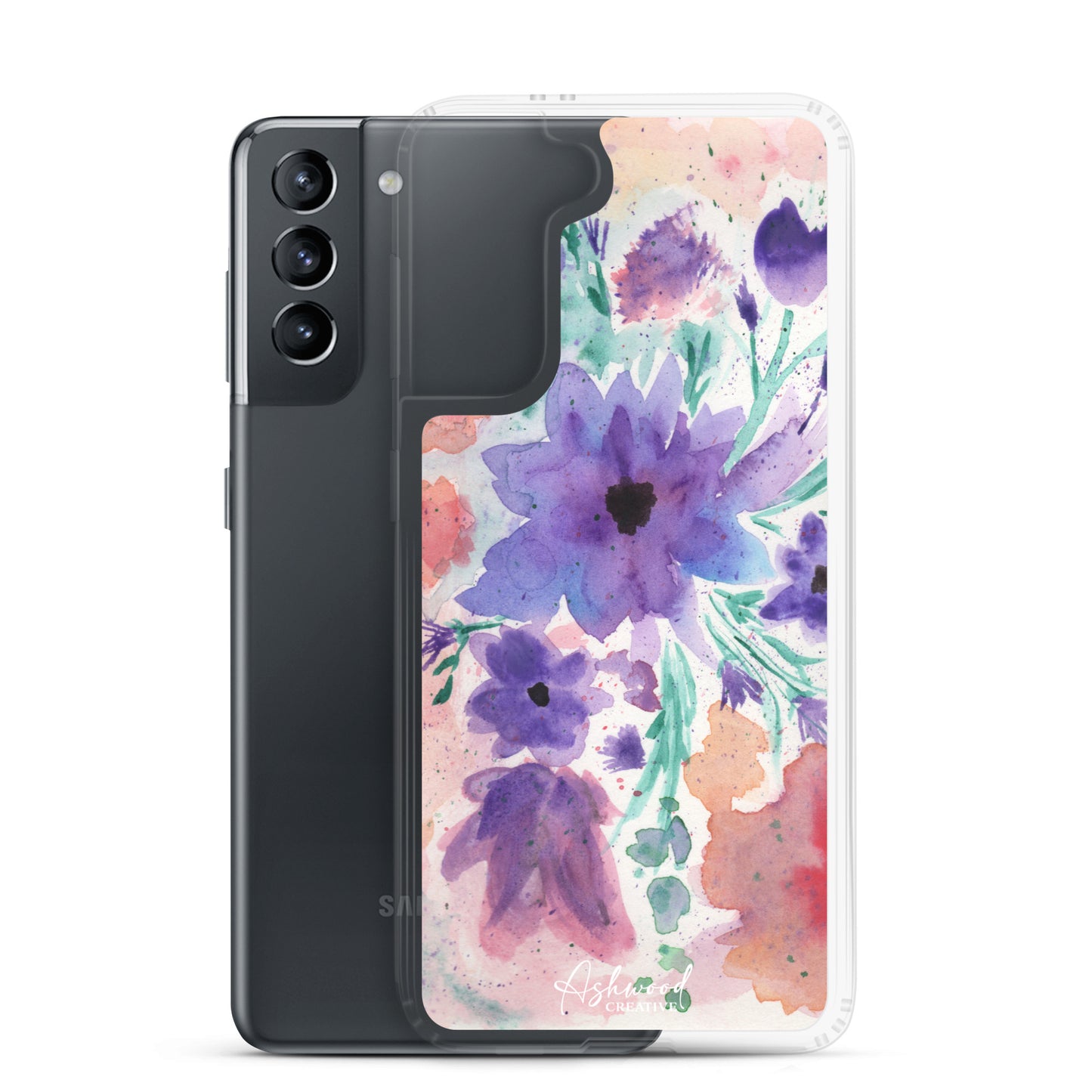 Watercolor Purple Flowers Case for Samsung®