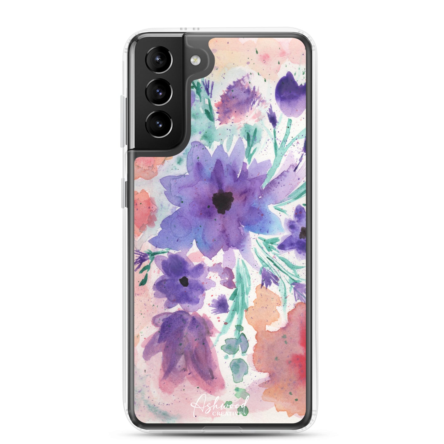 Watercolor Purple Flowers Case for Samsung®