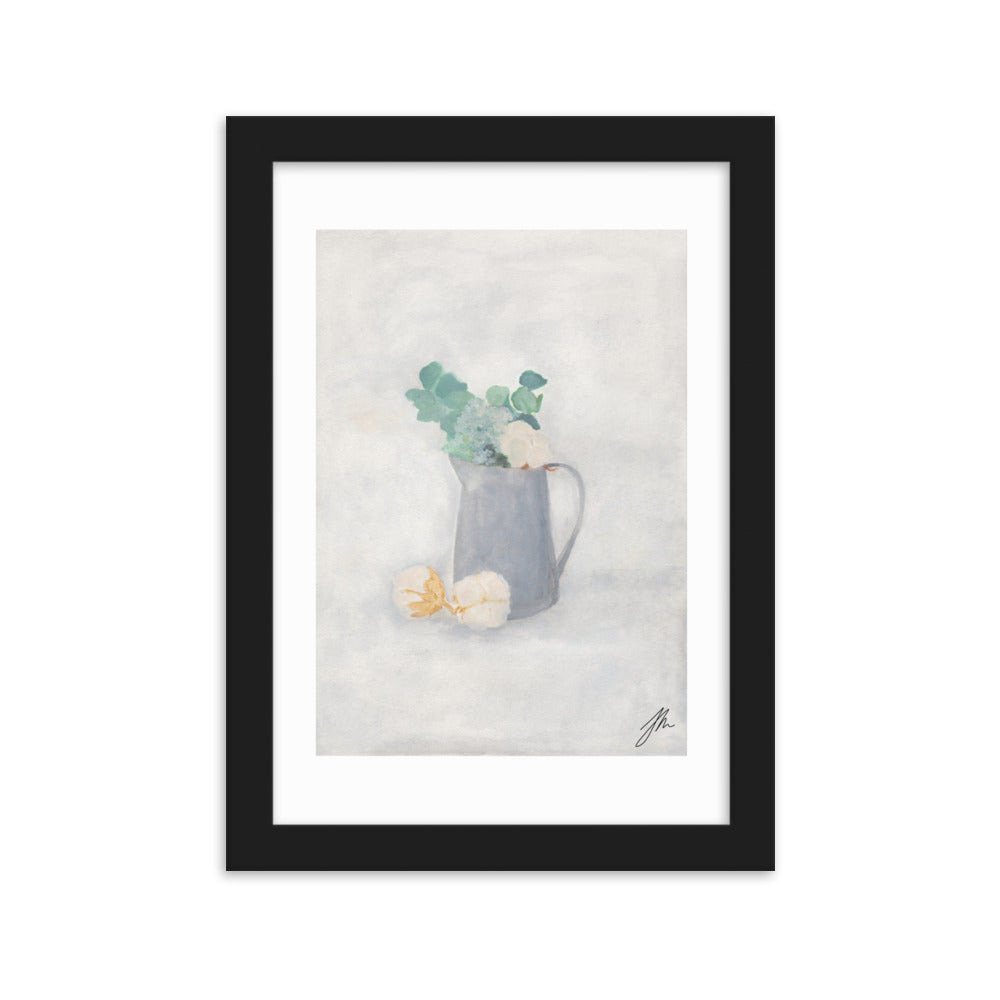 Flowers in the jug Framed matte paper poster