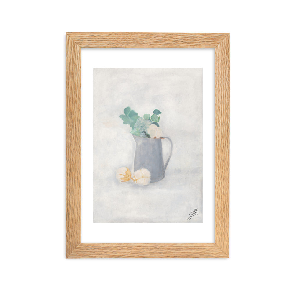 Flowers in the jug Framed matte paper poster