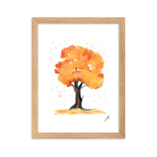 Orange Tree Framed matte paper poster