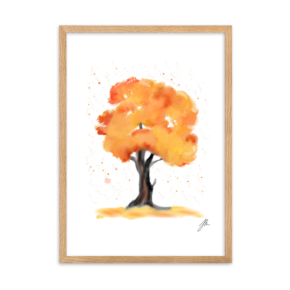 Orange Tree Framed matte paper poster