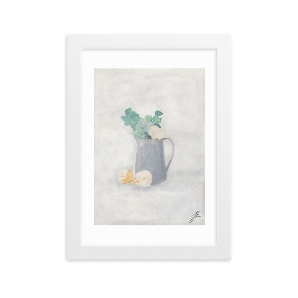 Flowers in the jug Framed matte paper poster