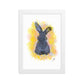 Yellow Bunny Framed matte paper poster