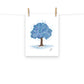 Blue Tree Poster