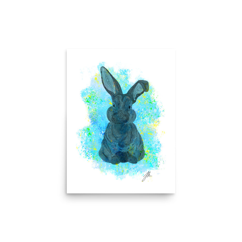 Blue Bunny Poster