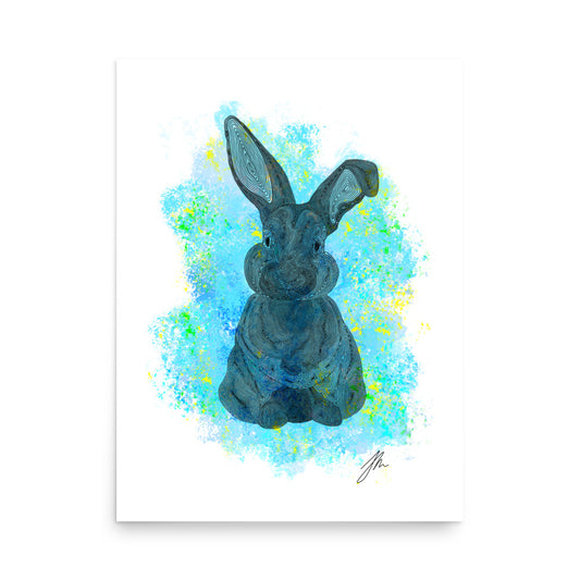 Blue Bunny Poster