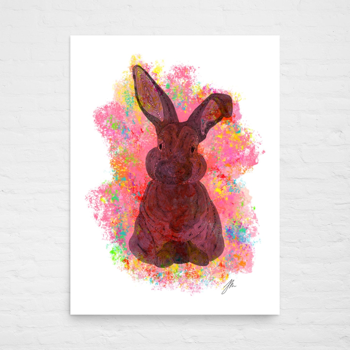 Red Bunny Poster