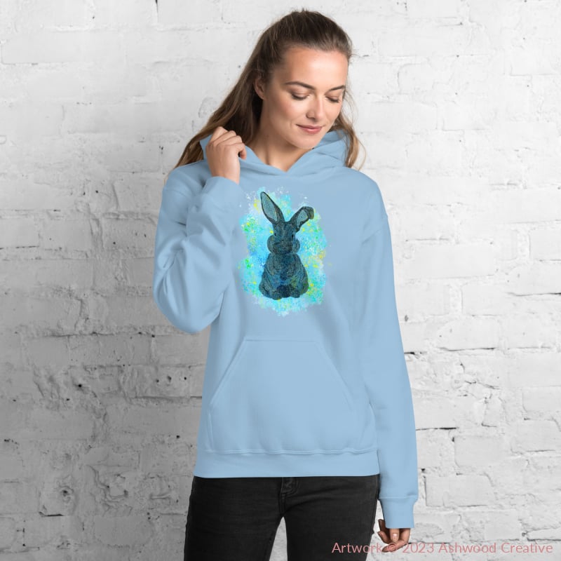 Blue Bunny Unisex Hoodie - Ashwood Creative