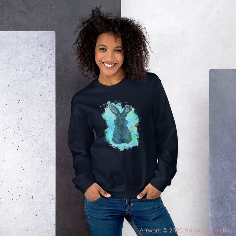 Blue Bunny Unisex Sweatshirt - Ashwood Creative