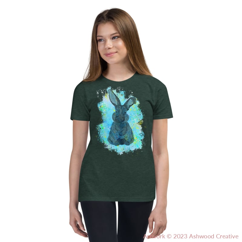 Blue Bunny Youth Short Sleeve T-Shirt Heather Forest / S T-Shirt