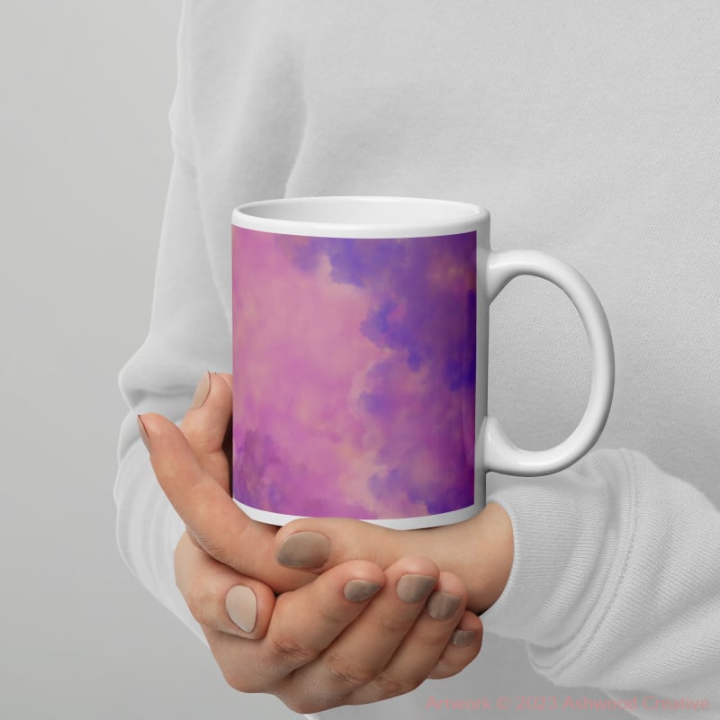 Purple Sky White Glossy Mug 11Oz Mugs