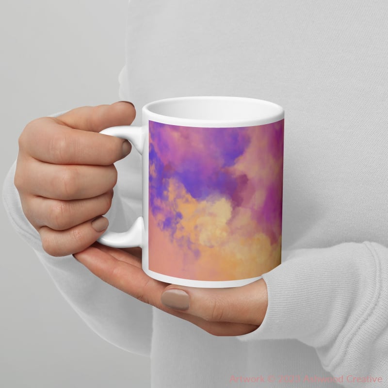 Purple Sky White Glossy Mug Mugs