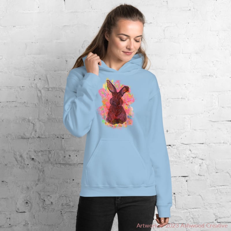 Red Bunny Unisex Hoodie - Ashwood Creative