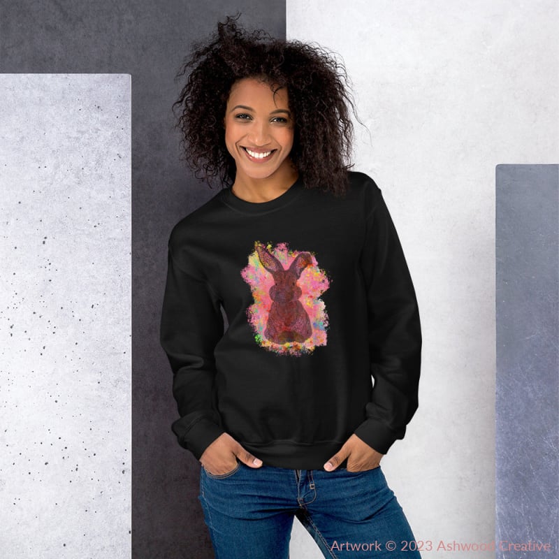 Red Bunny Unisex Sweatshirt - Ashwood Creative