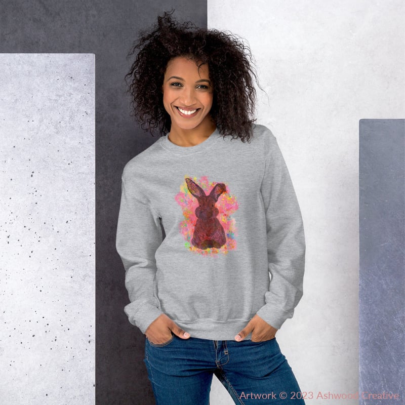 Red Bunny Unisex Sweatshirt - Ashwood Creative