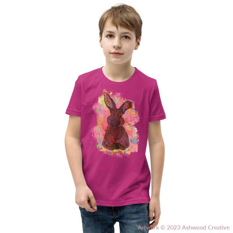 Red Bunny Youth Short Sleeve T-Shirt Berry / S T-Shirt