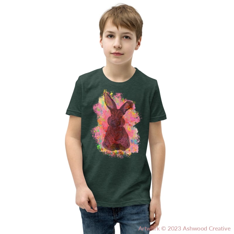 Red Bunny Youth Short Sleeve T-Shirt Heather Forest / S T-Shirt