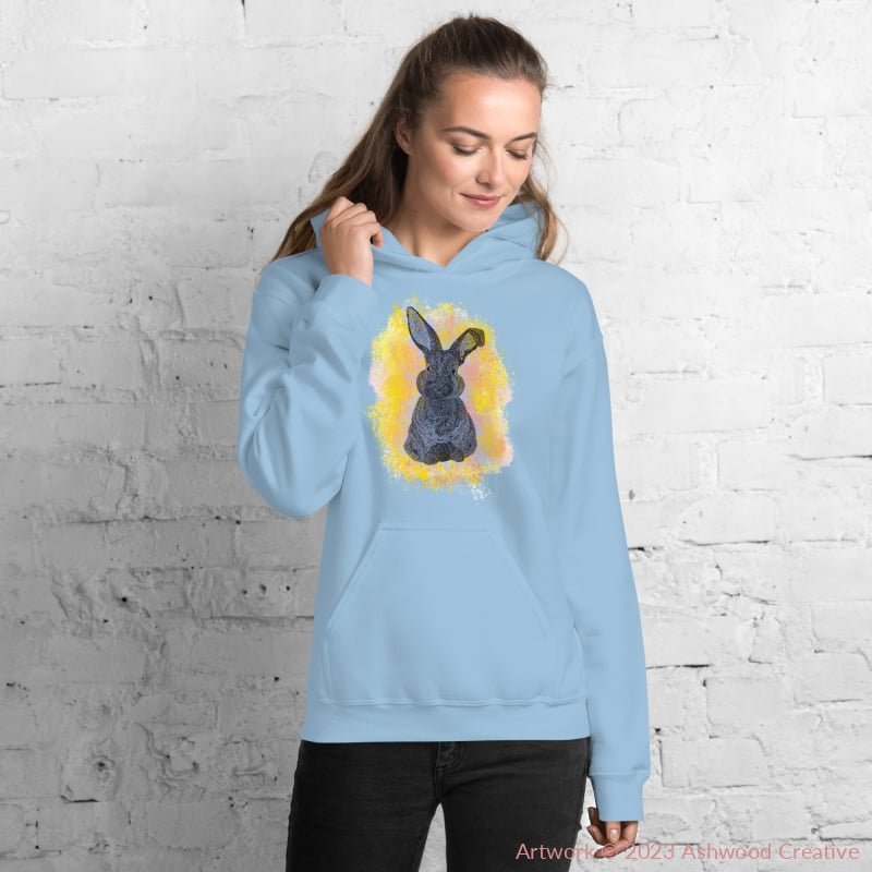 Yellow Bunny Unisex Hoodie - Ashwood Creative