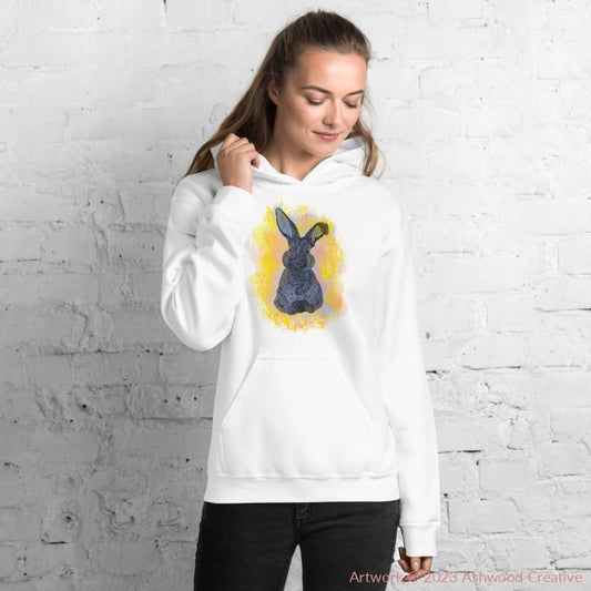 Yellow Bunny Unisex Hoodie - Ashwood Creative