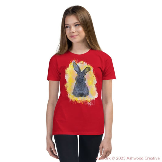 Yellow Bunny Youth Short Sleeve T-Shirt Red / S