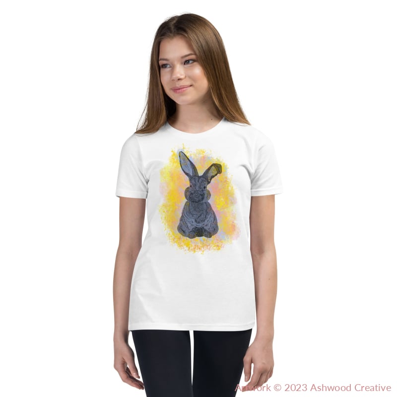 Yellow Bunny Youth Short Sleeve T-Shirt White / S