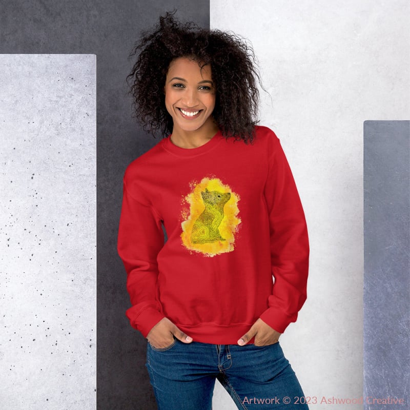 Yellow Fox Unisex Sweatshirt - Ashwood Creative